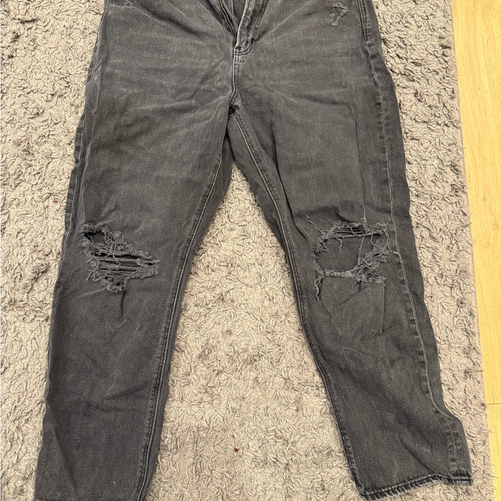 American Eagle Outfitters Black Distressed Jeans